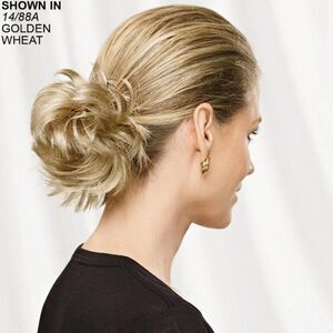 NWT Paula Young Wispy Wrap Around Your Bun or {Ponytail Hairpiece  Golden Brown
